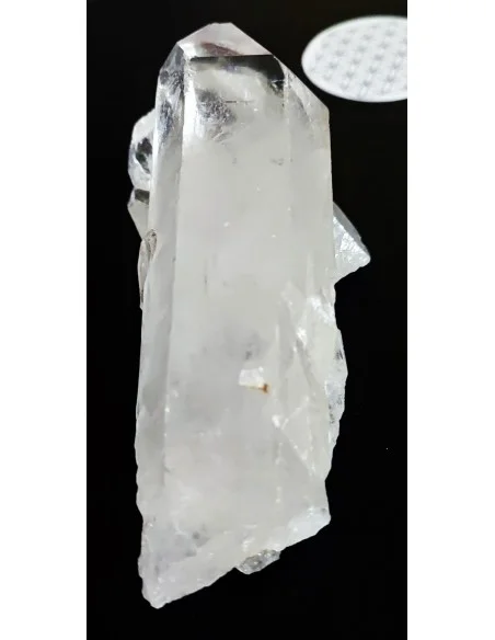 Pointe quartz, cristal de roche 12,4cm