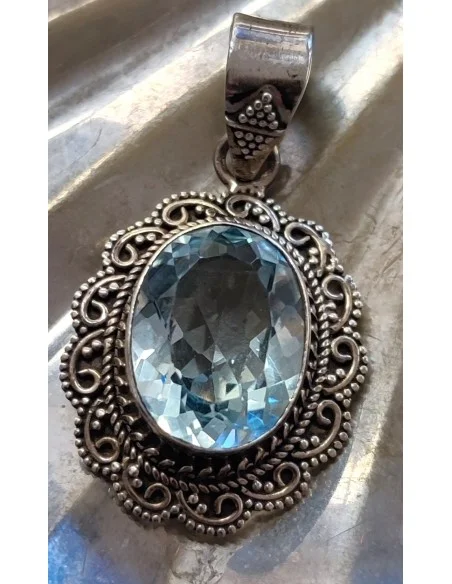 Aigue marine gemme Pendentif