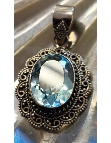 Aigue marine gemme Pendentif