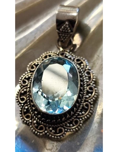 Aigue marine gemme Pendentif