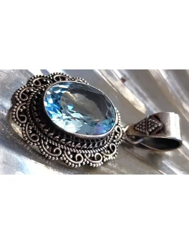 Aigue marine gemme Pendentif