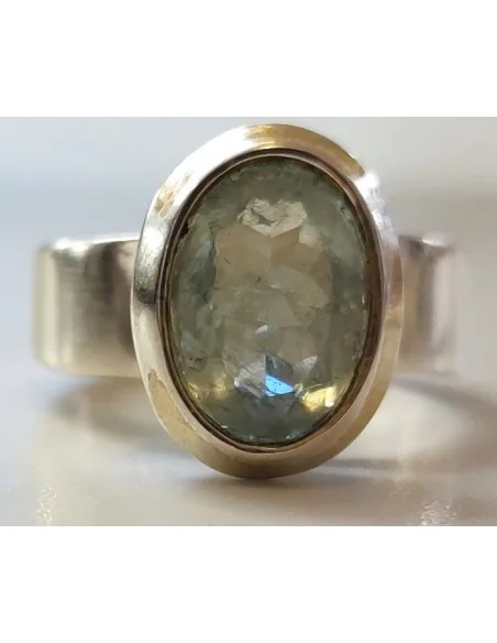 Aigue marine gemme, bague