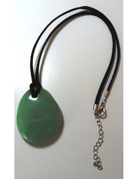 Aventurine percé cordon fermoir 