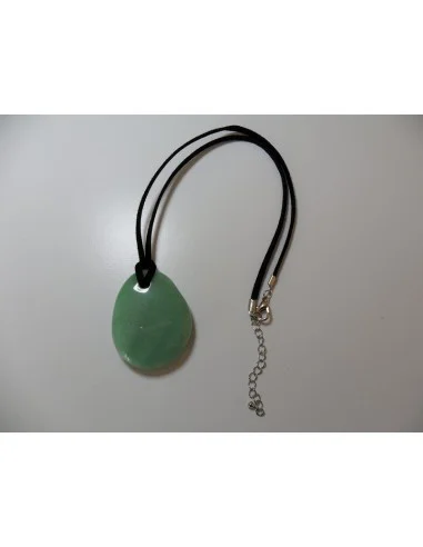 Aventurine percé cordon fermoir 