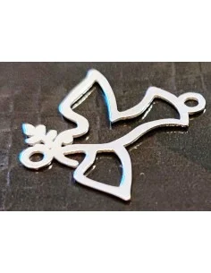 Colombe 20mm à ajouter aux bracelets apprêts création bijoux 2