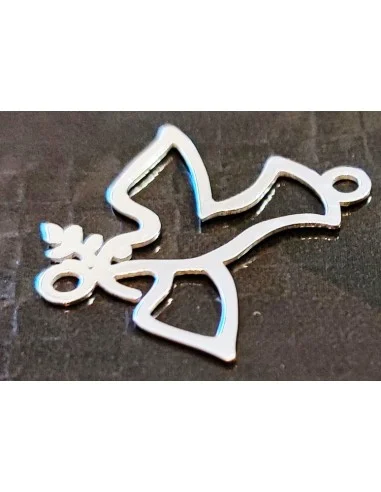 Colombe 20mm à ajouter aux bracelets apprêts...