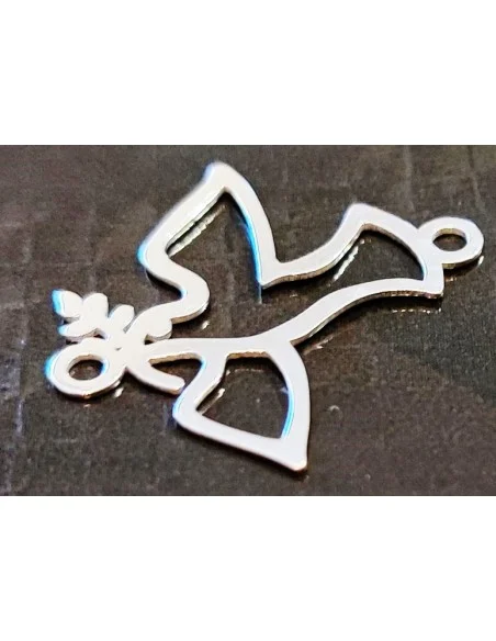 Colombe 20mm à ajouter aux bracelets apprêts création bijoux