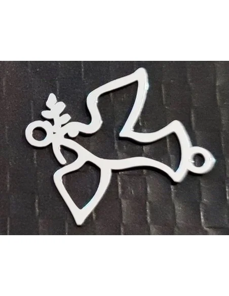 Colombe 20mm à ajouter aux bracelets apprêts création bijoux