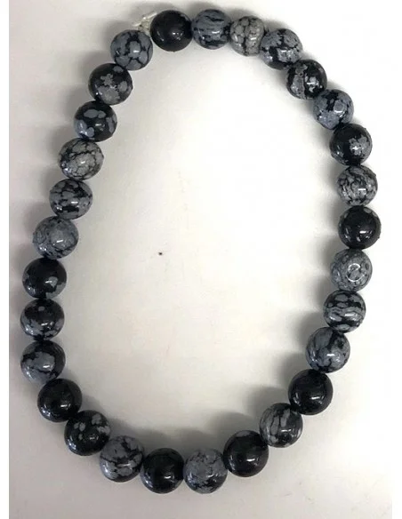 Obsidienne mouchetté bracelet boule 6mm