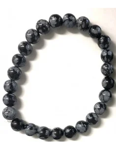 Obsidienne mouchetté bracelet boule 6mm