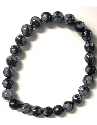 Obsidienne mouchetté bracelet boule 6mm