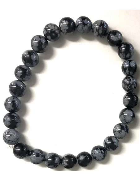 Obsidienne mouchetté bracelet boule 6mm
