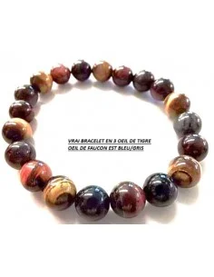 Oeil tigre, taureau, faucon bracelet  Homme 10mm