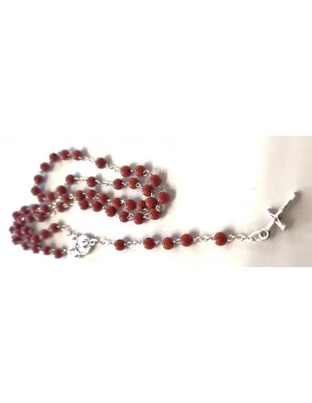 Chapelet jaspe rouge 4mm