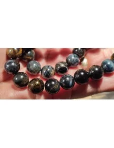 Collier Oeil de faucon 6mm. fermoire en argent 2