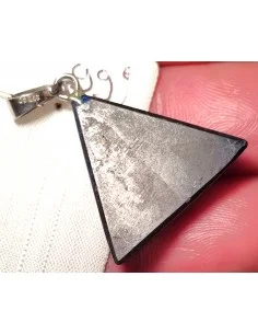 Azurite triangulaire pendentif argent 2
