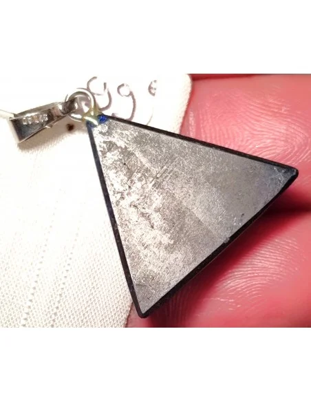 Azurite triangulaire pendentif argent