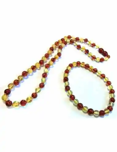 Parure ambre 6mm provenance Lituanie