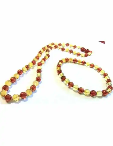 Parure ambre 6mm provenance Lituanie Parure ambre 6mm provenance Lituanie