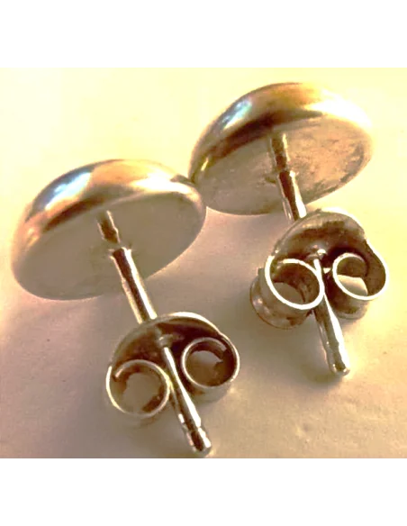 Azurite malachite boucles d'oreilles pouces argent 8mm