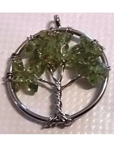 Arbre de vie, péridot pendentif