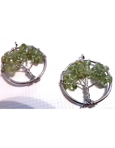 Arbre de vie, péridot pendentif