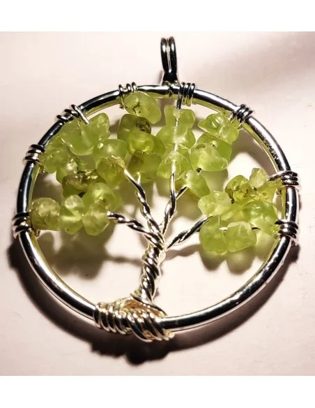 Arbre de vie, péridot pendentif