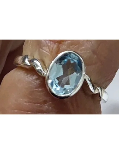 Aigue marine pierre gemme bague