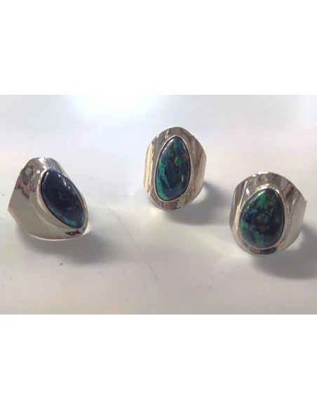 Malachite-Azurite bague argent
