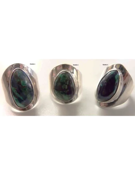 Malachite-Azurite bague argent