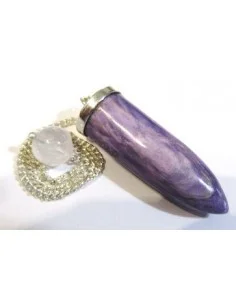 Pendule charoïte argent