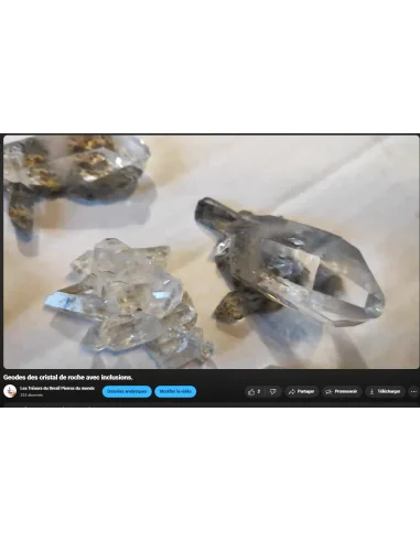 Géodes quartz avec inclusions lodolite