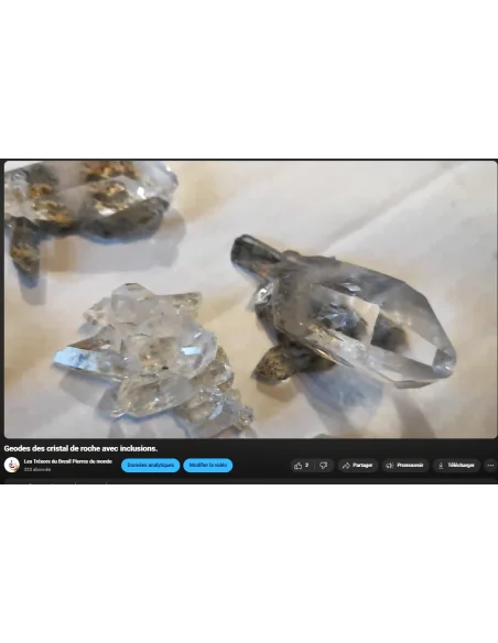 Géodes quartz avec inclusions lodolite