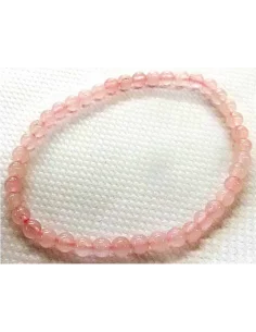 Bracelet quartz rose 4mm
