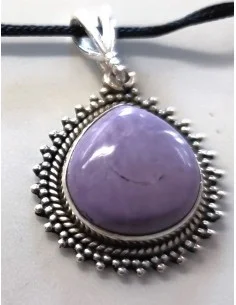 Pendentif Tiffany stone monté en argent