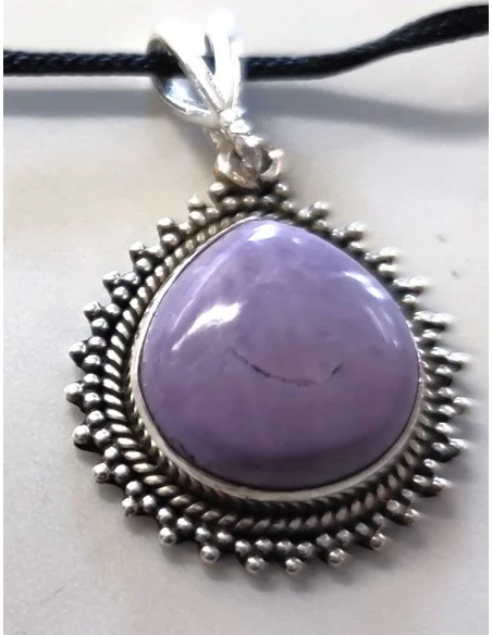 Pendentif Tiffany stone monté en argent