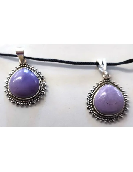 Pendentif Tiffany stone monté en argent