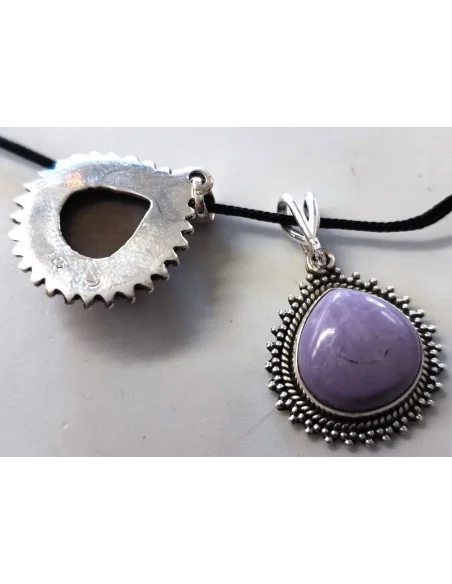 Pendentif Tiffany stone monté en argent