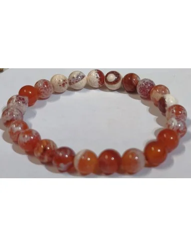 Agate de feu 8mm bracelet