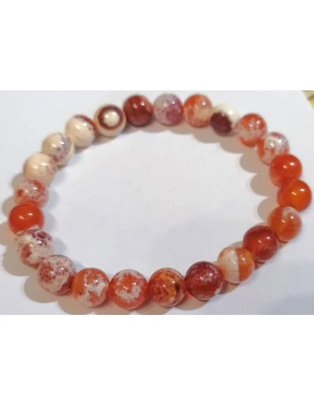 Agate de feu 8mm bracelet