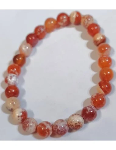 Agate de feu 8mm bracelet homme