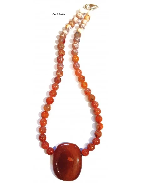 Collier Agate de feu original