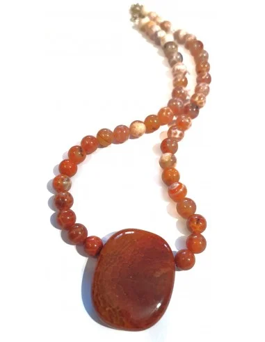 Collier Agate de feu original