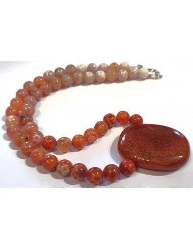 Collier Agate de feu original