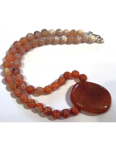 Collier Agate de feu original