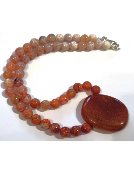 Collier Agate de feu original