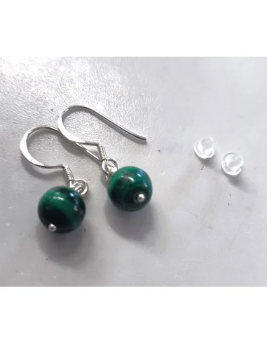 Malachite boucles doreilles 8mm