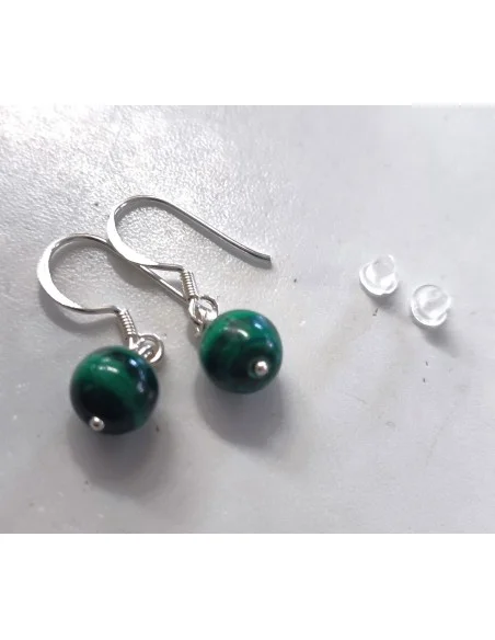 Malachite boucles doreilles 8mm