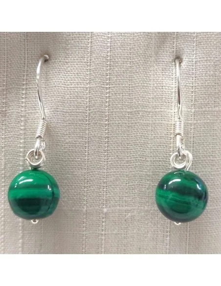 Malachite boucles doreilles 8mm