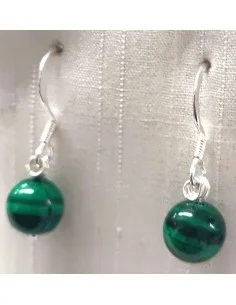 Malachite boucles doreilles 8mm 2